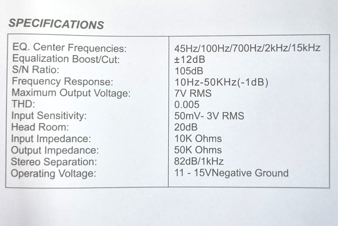 EQ-500 digital audio equalizer (processor)