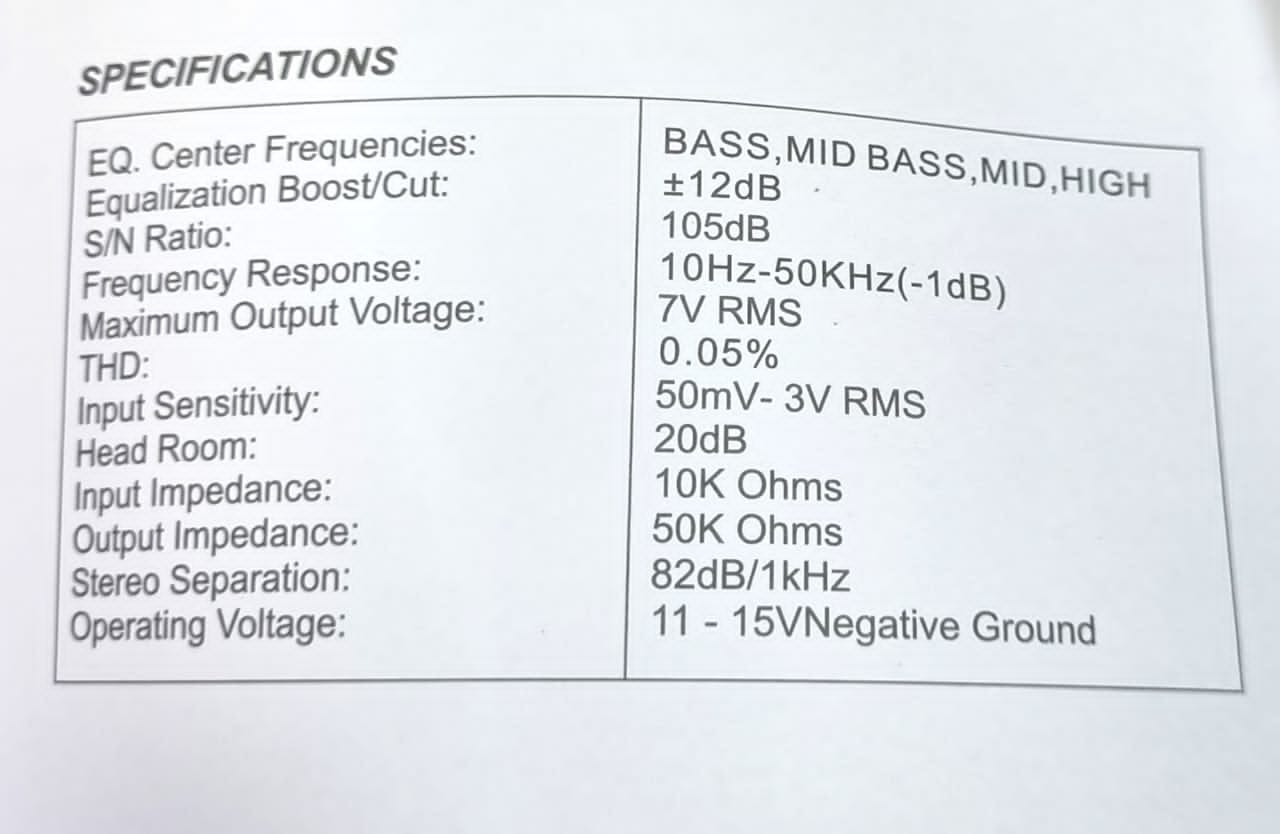 EQ-400 digital audio equalizer (processor)